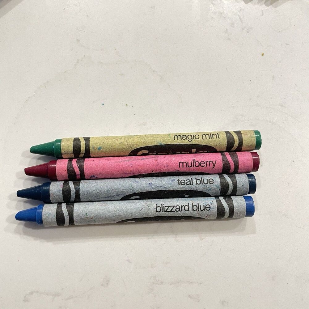 Vintage Crayola Crayons Retired Colors Binney And Smith Magic Mint Mulberry